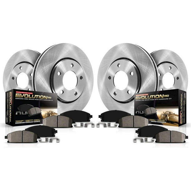 Rear Coated Disc Brake Rotors And Semi-Metallic Pads Kit For 2018-2019 Honda Accord